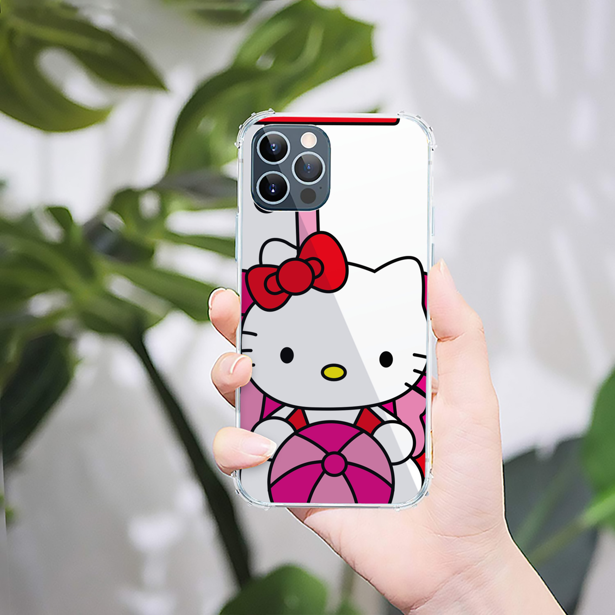 （画像用） Hello Kitty ハローキティ 【iPhone 12シリーズ対応】透明スマホケース（クリアソフトケース）